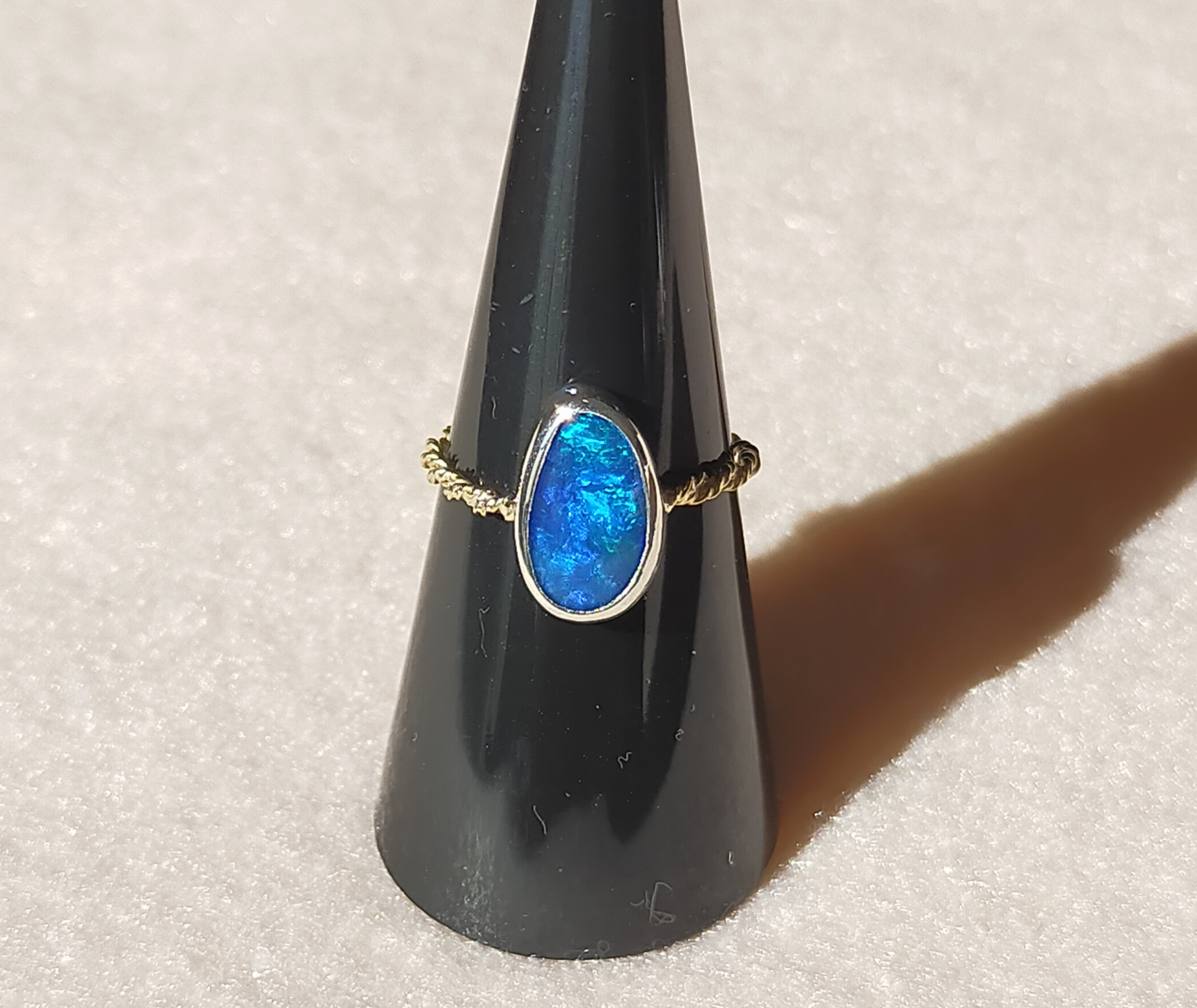 オパールのリング(K18 ･ Silver950)　一点物