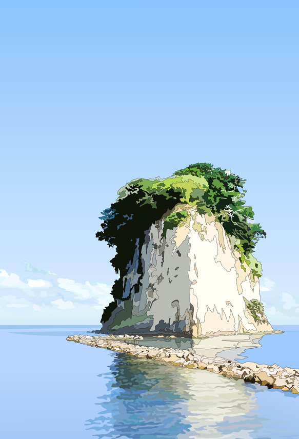 A4サイズ「見附島」 5枚目の画像