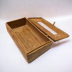 伝統工芸 アタ細工 アタ製　ティッシュケース　ティッシュBOX ティッシュボックス キッチンペーパー ホルダー　 5枚目の画像