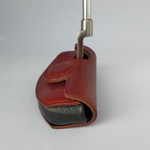 ゴルフ マレット型パターヘットカバー（レザークラフト）マグネット