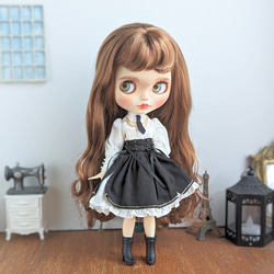 1198【ブライス ワンピース】黒のクラシカルメイドドレス