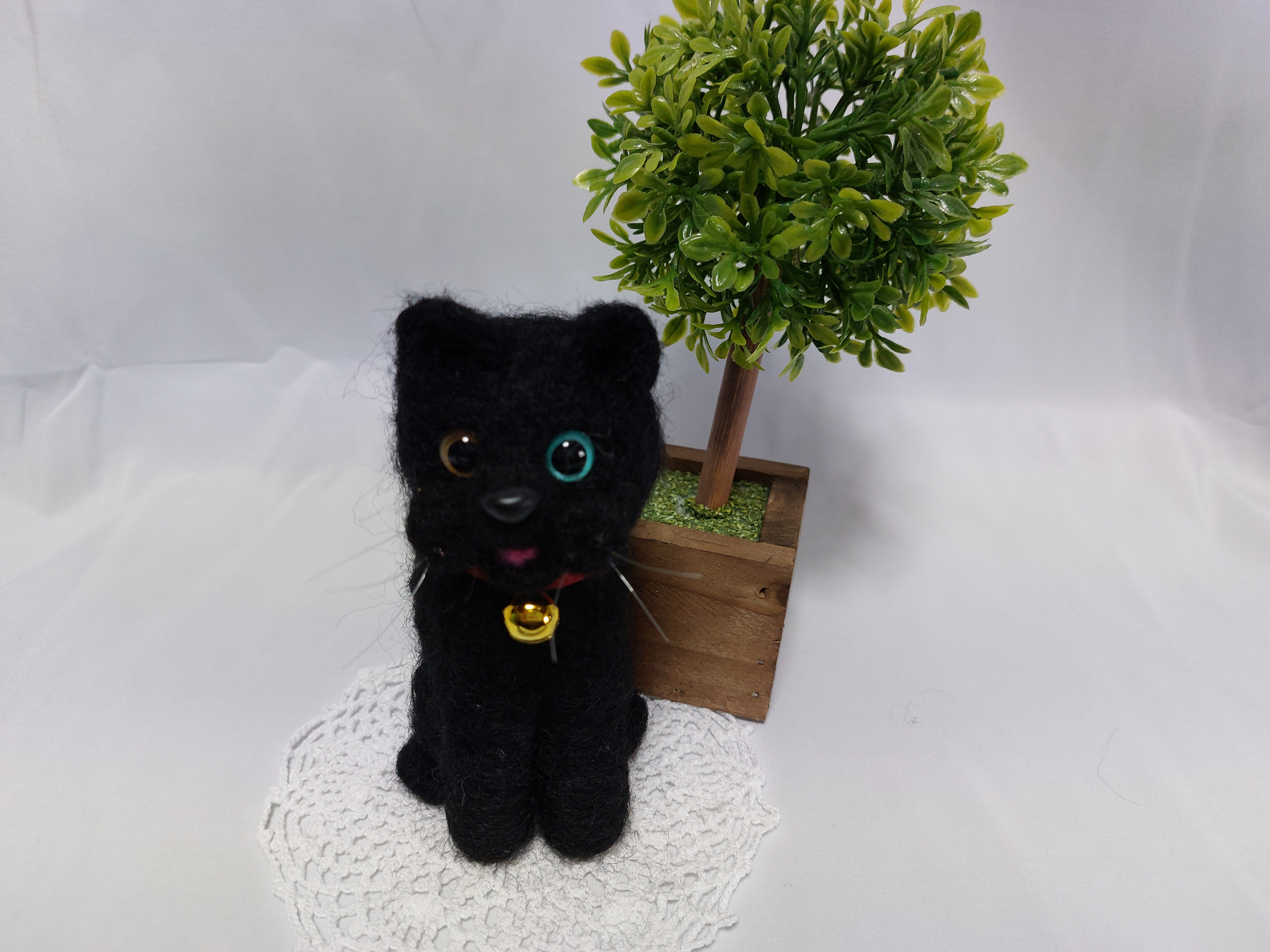羊毛フェルト黒猫さん 羊毛フェルト ひよのお家 通販｜Creema