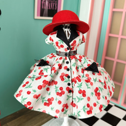 50's ロカビリーワンピース パニエセット さくらんぼ リカちゃん