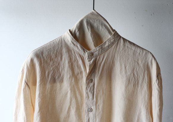 Linen relaxed shirts "Sakura" 8枚目の画像