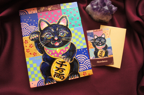 【今人気！】富を引き寄せる✦お守りカード「招き猫カード」Abundance 3枚目の画像