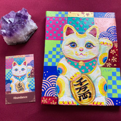 【今人気！】富を引き寄せる✦お守りカード「招き猫カード」Abundance 4枚目の画像