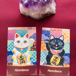 【今人気！】富を引き寄せる✦お守りカード「招き猫カード」Abundance 5枚目の画像