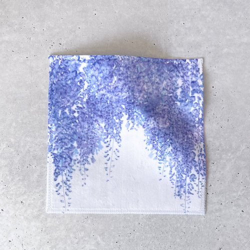 藤 - ハンカチタオル〈20×20cm〉｜草花で彩る、心うるおうアート