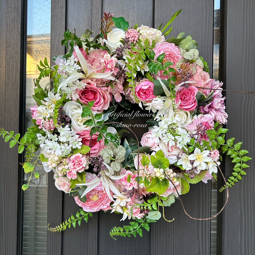 花かんむり　ラナンキュラスのリース、、ハンドメイド　新品 花かんむりラナンキュラスのリース、、ハンドメイド新品