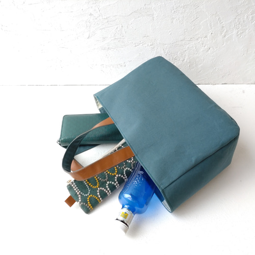 ミナペルホネン グリーンtarteとキャンバス トートバッグ トートバッグ