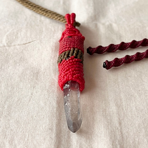水晶ポイント ペンダントネックレス ハンドメイド #1 水晶ポイントのペンダント （PEー477） ネックレス・ペンダント TANNY