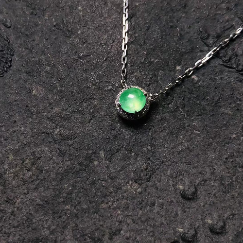 最終セール！G067ミャンマーAジェイド本翡翠　K18氷種水滴リング　鑑定書付き 24-7 受注製作 k18金ゴールド ネックレス ミャンマー産 氷種