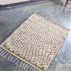 モロッコ ラグ ベニワレン　ドット ブラウン　カーペット　絨毯 3枚目の画像