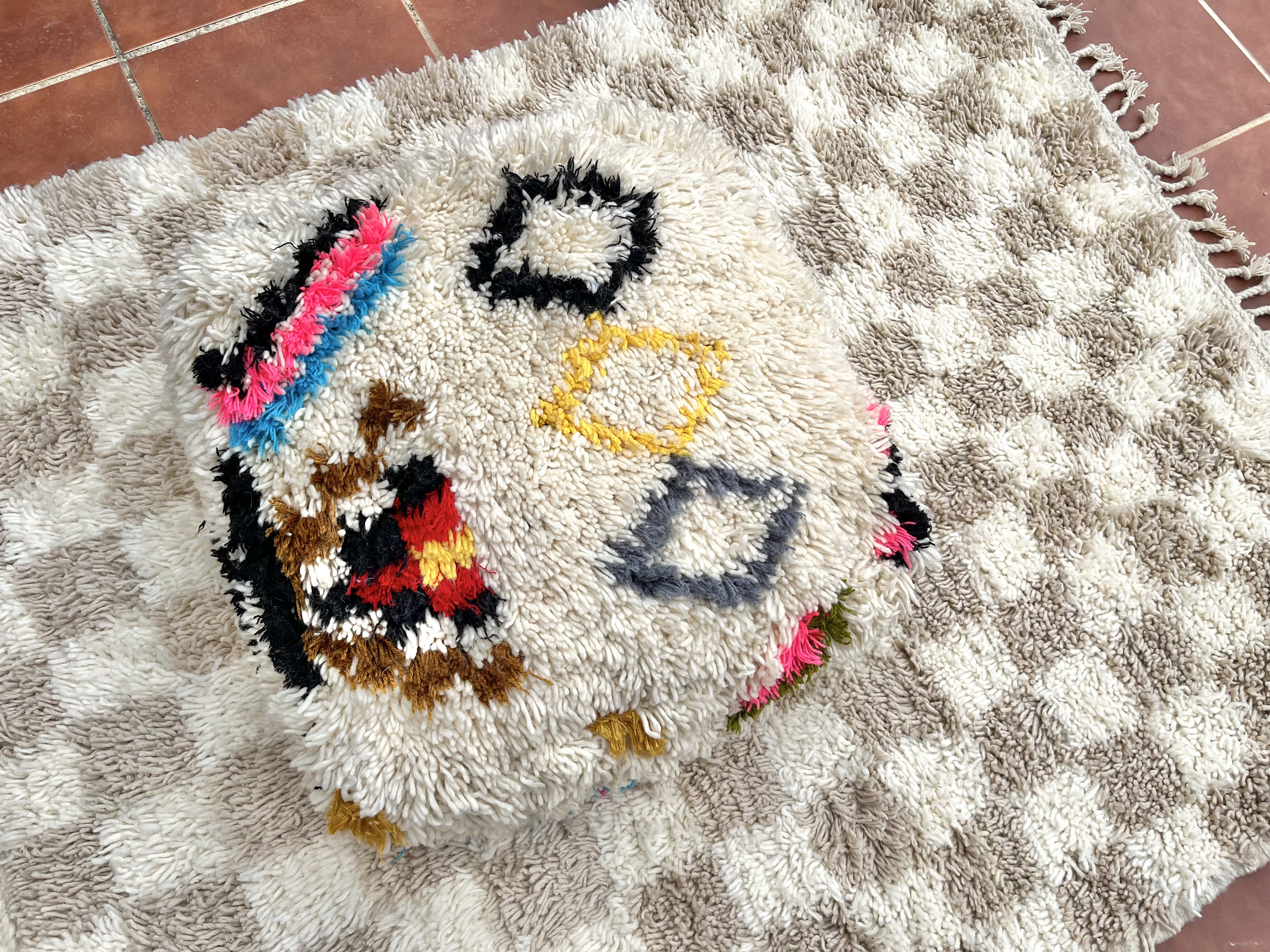 モロッコ プフ pouf アジラル オットマン クッション ラグ 136