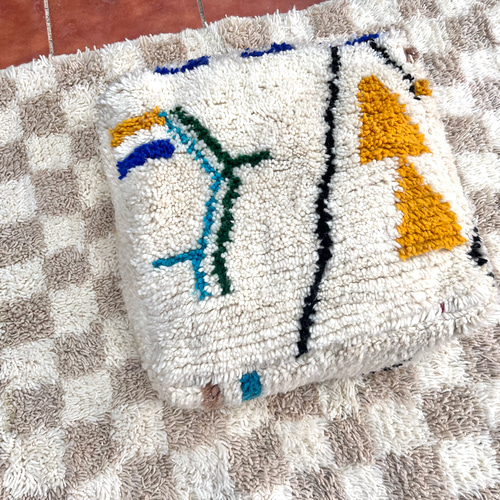 モロッコ プフ pouf アジラル オットマン クッション ラグ 135