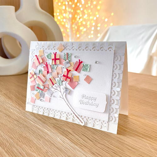 再販売】手作りバースデーカード 138 メッセージカード Lily