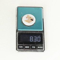 チェコガラスボタン　金色のテリアのネックレス　 7枚目の画像