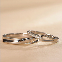 ✨NEW✨ペア　リング【セット】 結婚　指輪　S 925 シルバー　受注製作　リング　カップル 3枚目の画像