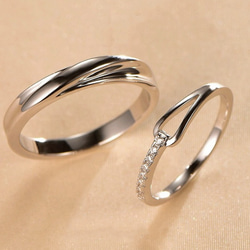 ✨NEW✨ペア　リング【セット】 結婚　指輪　S 925 シルバー　受注製作　リング　カップル 1枚目の画像