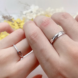 ✨NEW✨ペア　リング【セット】 結婚　指輪　S 925 シルバー　受注製作　リング　カップル 4枚目の画像