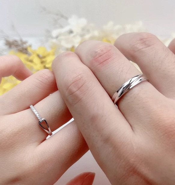 ✨NEW✨ペア　リング【セット】 結婚　指輪　S 925 シルバー　受注製作　リング　カップル 4枚目の画像