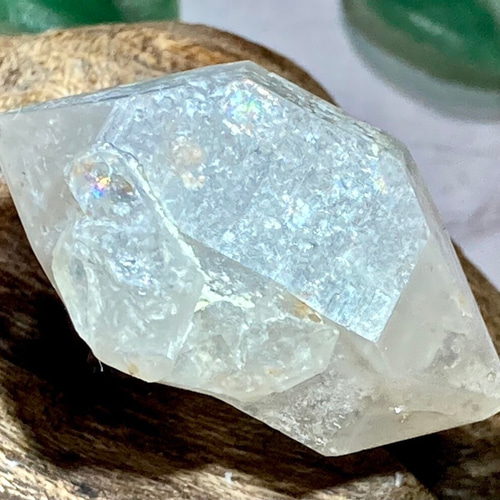 天使のギフト✨ 虹 エレスチャル クォーツ 骸骨水晶 ダブルポイント