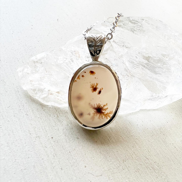 Dendritic Agate Necklace 1枚目の画像