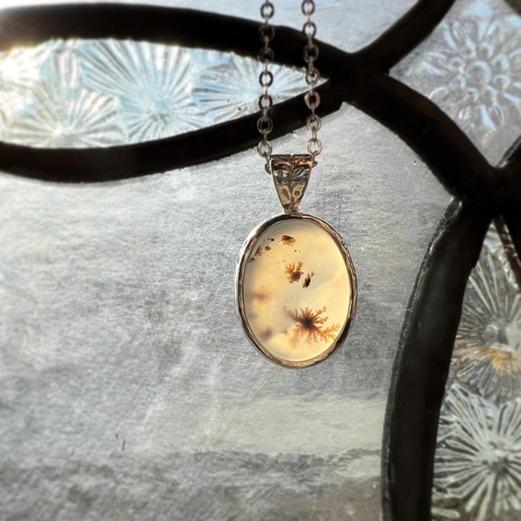 Dendritic Agate Necklace 4枚目の画像