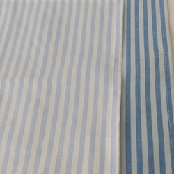 【選べる3サイズ】国産綿ポリ ランチョンマット 5ミリストライプ ネームタグつき ブルー 5枚目の画像