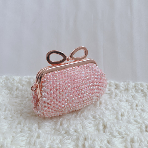 ビーズのがま口☆がま口ポーチ☆イヤホンケース☆コインケース がま口  