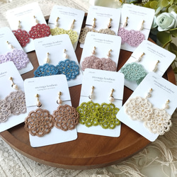 1番人気】タティングの軽やかイヤリング/ピアス イヤリング