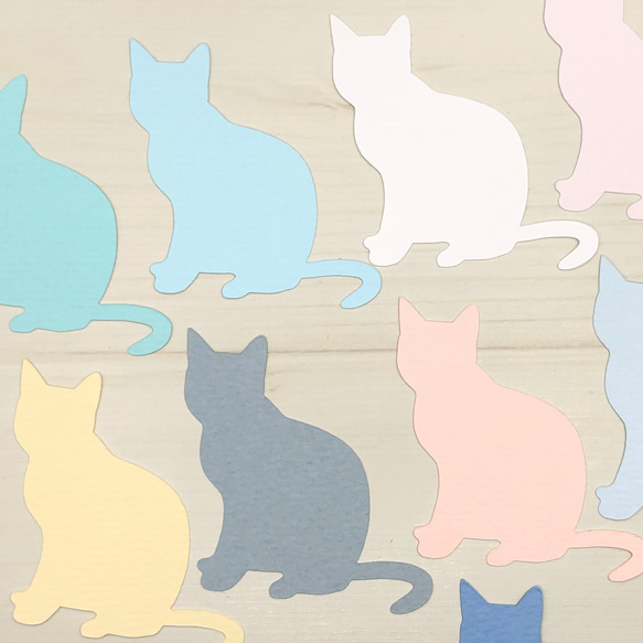 ミニカード《40色》ねこ 猫【B074】メッセージカード/タグ/サンキュー