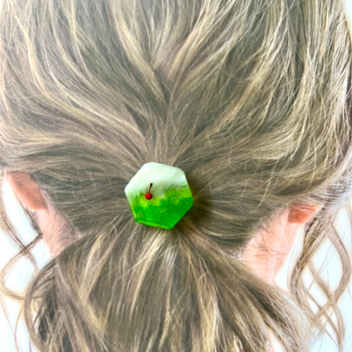 魅了 クリームソーダ】ヘアゴム 六角形 通販 うめこキッチン ヘアゴム ヘアゴム