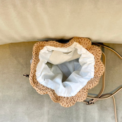 花朵圖案抽繩袋（有襯裡，訂製） 第3張的照片