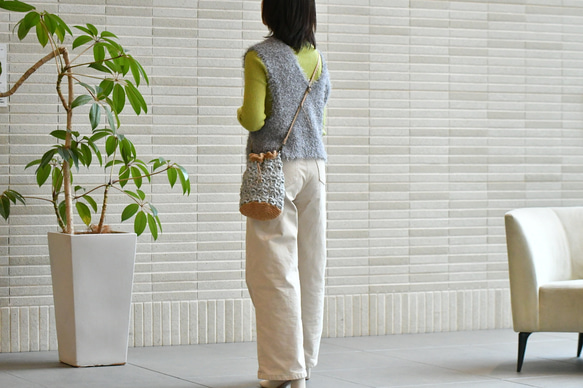 花朵圖案抽繩袋（有襯裡，訂製） 第2張的照片