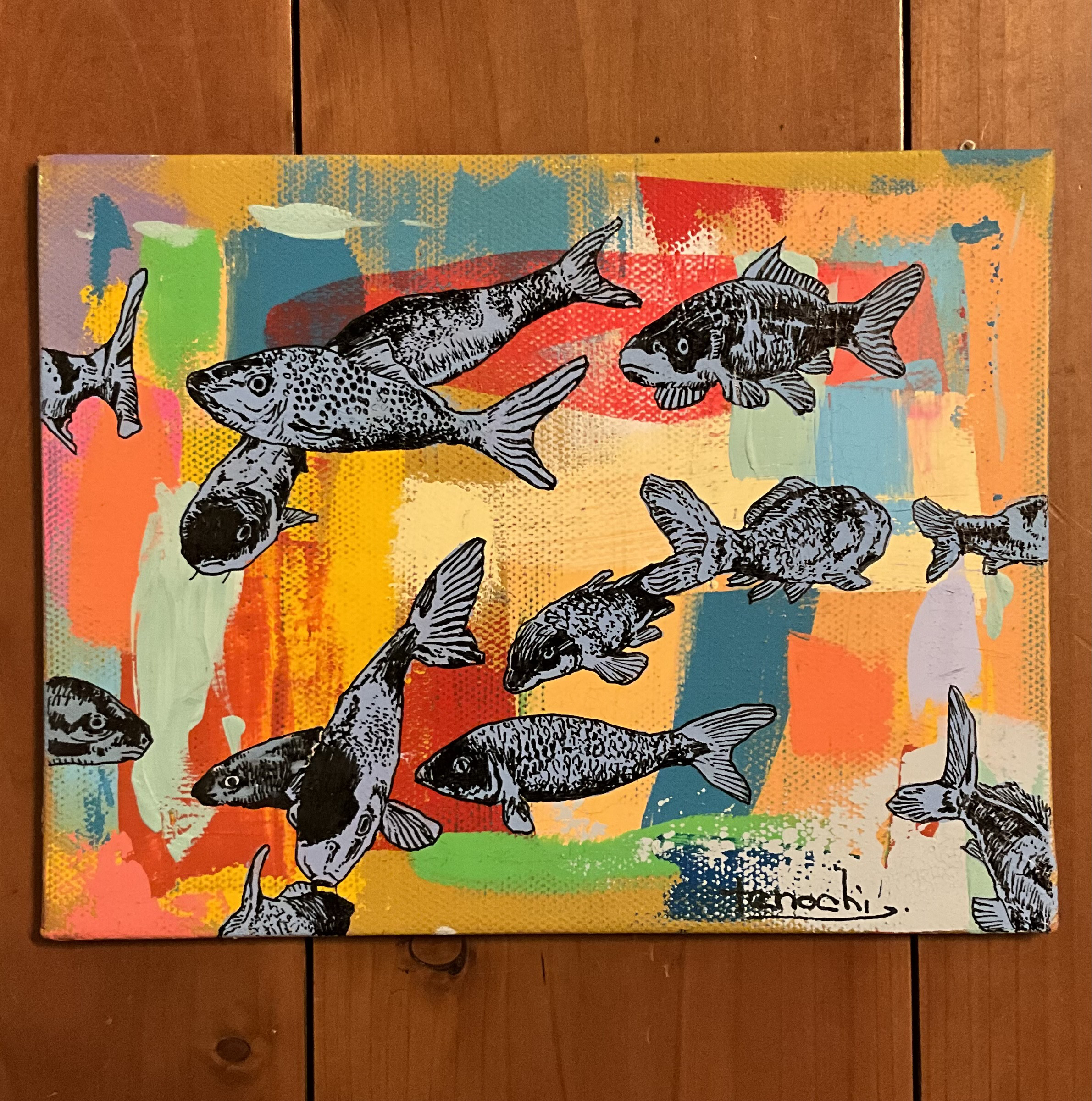 錦鯉 絵画 Tanochi 通販 17405285｜Creema(クリーマ)