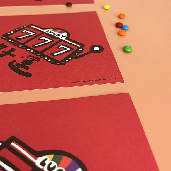 春を告げるGood Luck 777のカラフルな春節対句 2枚目の画像