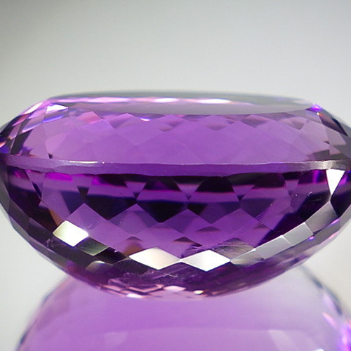 ☆天然アメジストブリリアントカット☆68.7ct/28.7mm☆オーバル