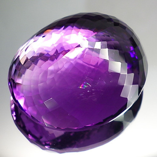 【同梱不可】 ☆天然アメジストブリリアントカット☆68.7ct/28.7mm☆オーバル その他