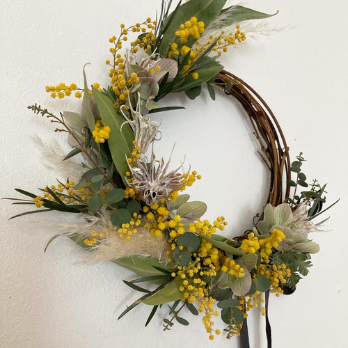 ミモザハーフリース2 ドライフラワー le Refuge 通販 17405331｜Creema