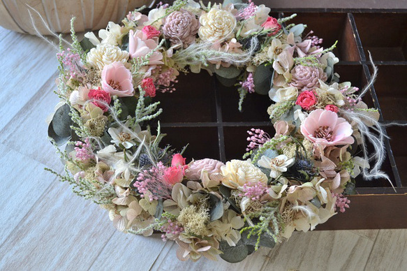 【母の日2024】くすみピンクのwreath 8枚目の画像