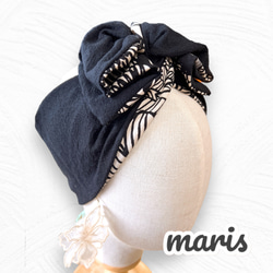 1番人気　ワイヤーターバン　ヘアバンド　カチューシャ　黒　ブラック 6枚目の画像