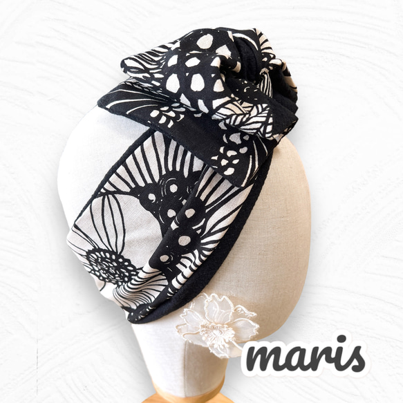 1番人気　ワイヤーターバン　ヘアバンド　カチューシャ　黒　ブラック 3枚目の画像