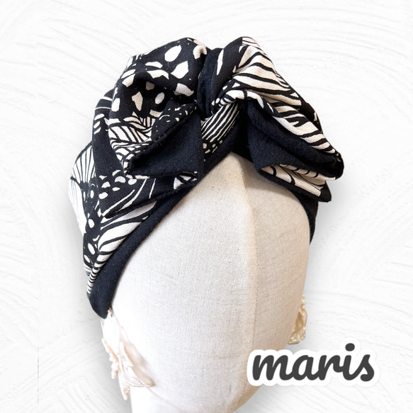 1番人気　ワイヤーターバン　ヘアバンド　カチューシャ　黒　ブラック 4枚目の画像