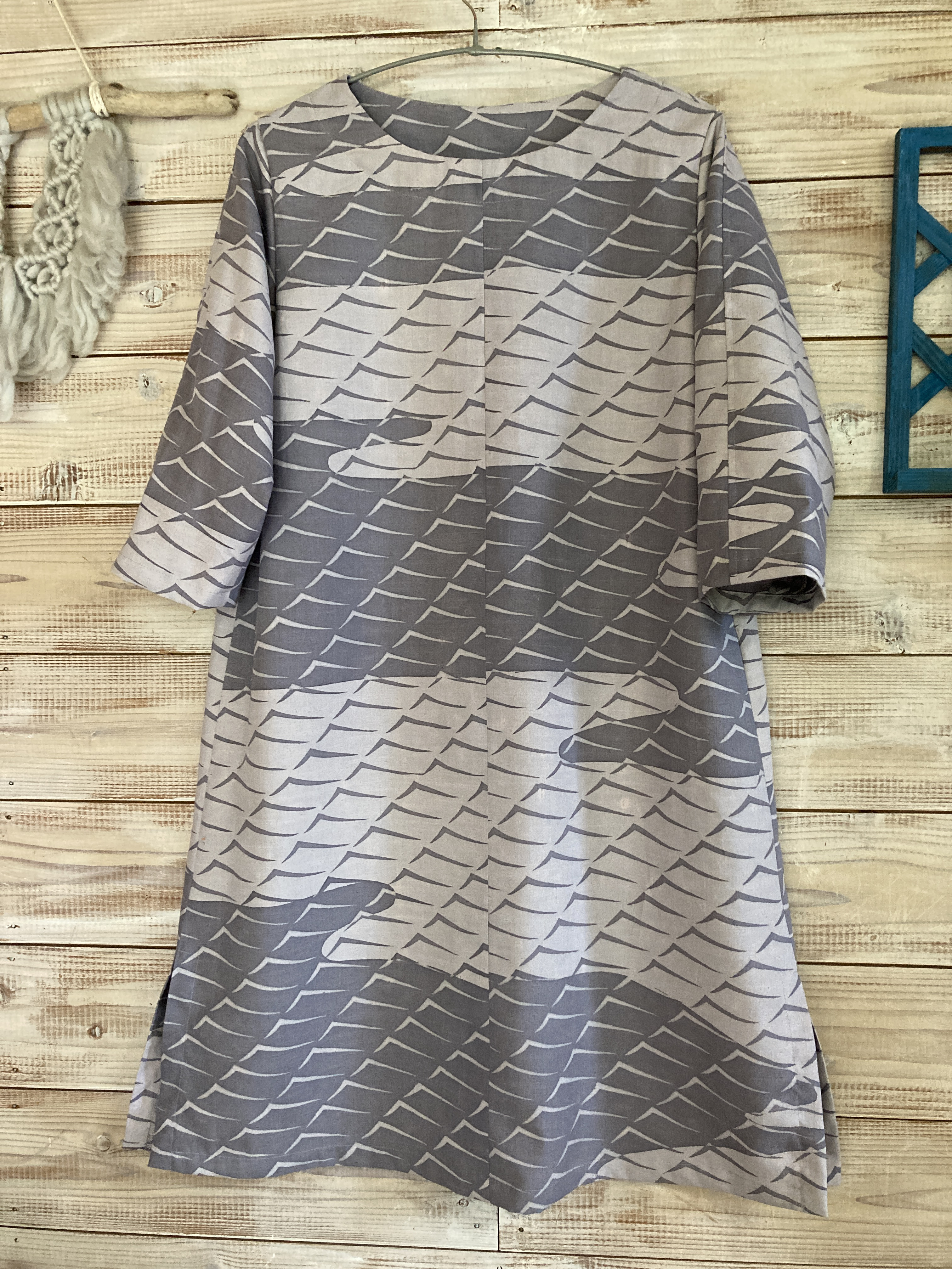 着物リメイクシンプルなワンピース