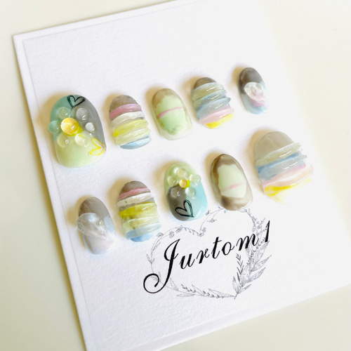 ぷっくりポップネイル】春ネイル/成人式／ブライダル／ポップネイル