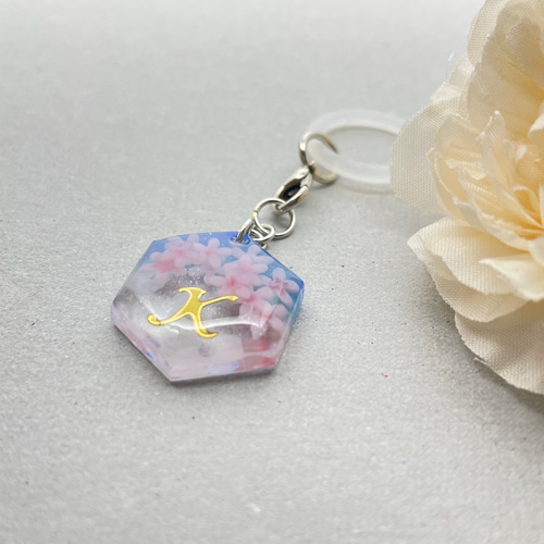 お花のアンブレラマーカー　チャーム 花】桜/花/お名前/アンブレラマーカー/傘/アンブレラ/かさ