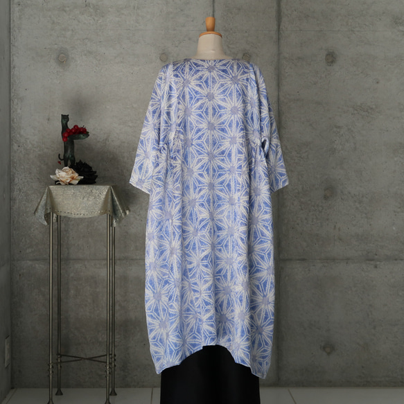 藤娘きぬたや　絞り　チュニックワンピース　フリーサイズ  　着物リメイク　kimono 7枚目の画像