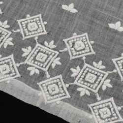アンティーク オーガンジー生地手刺繍レース（No.L-1204） 4枚目の画像