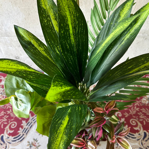 光触媒　人工観葉植物　ウォールグリーン　フェイクグリーン　マッサンアレンジ4黒 光触媒 人工観葉植物 ウォールグリーン フェイクグリーン